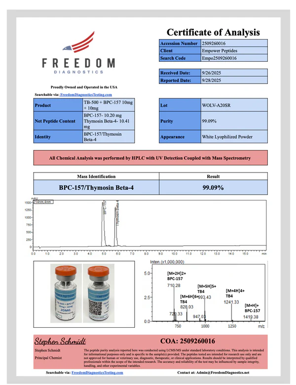 TB-500 + BPC-157 (Wolverine Stack) – Recovery and Repair Peptide