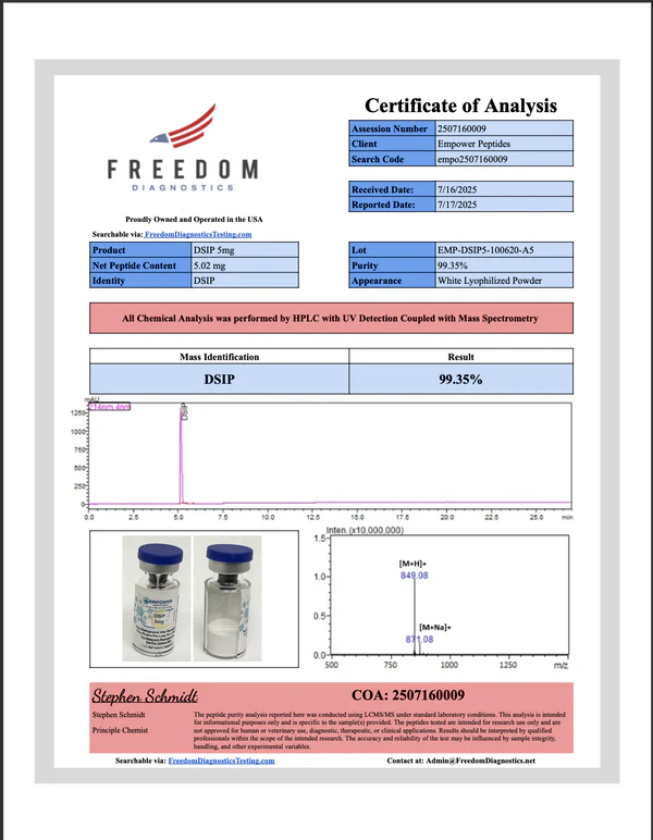 DSIP 5mg (Delta Sleep-Inducing Peptide)